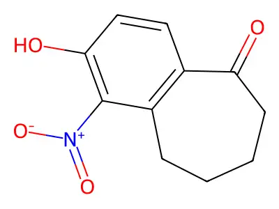 2-Hydroxy-1-nitro-6,7,8,9-tetrahydrobenzo[7]annulen-5-one structure