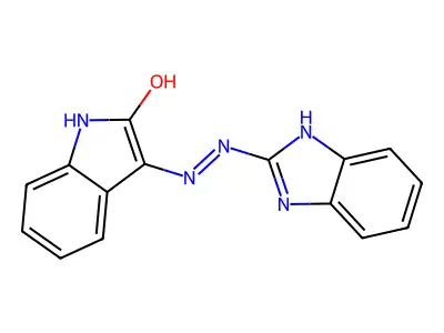 (E)-3-(2-(1H-benzo[d]imidazol-2-yl)hydrazono)indolin-2-one structure
