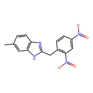 2-[(2,4-dinitrophenyl)methyl]-6-methyl-1H-benzimidazole structure