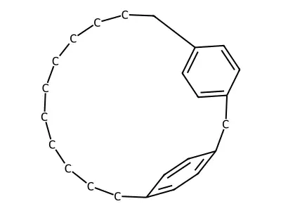 Tricyclo(16.2.2.2(3,6))tetracosa-1(21),3(24),4,6(23),18(22),19-hexaene structure