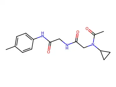2-[[2-[acetyl(cyclopropyl)amino]acetyl]amino]-N-(4-methylphenyl)acetamide structure