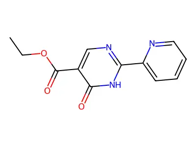 Ethyl 4-hydroxy-2-(2-pyridinyl)-5-pyrimidinecarboxylate structure