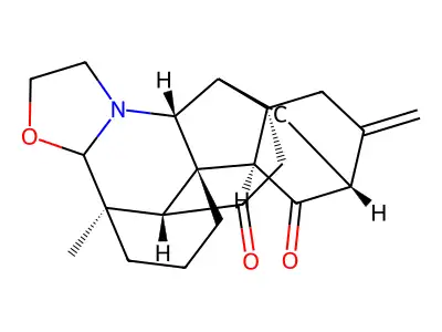 5H,9H-9,12-Methano-11a,4,7a-[1]propanyl[3]ylideneindeno[1,2-g]oxazolo[3,2-a]azocine-8,16(7bH)-dione, decahydro-4-methyl-10-methylene-, (4R,7aR,7bR,9R,11aS,12S,12aS,17S)- structure