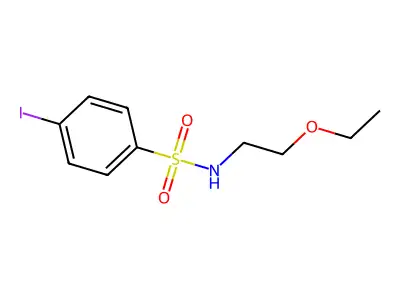 N-(2-ethoxyethyl)-4-iodobenzenesulphonamide structure