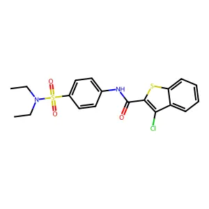 3-chloro-N-[4-(diethylsulfamoyl)phenyl]-1-benzothiophene-2-carboxamide structure