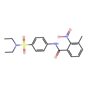 N-[4-(diethylsulfamoyl)phenyl]-3-methyl-2-nitrobenzamide structure