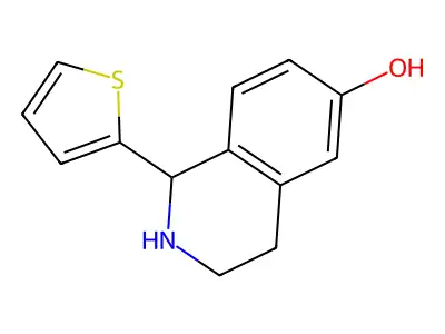 1-Thiophen-2-yl-1,2,3,4-tetrahydroisoquinolin-6-ol structure