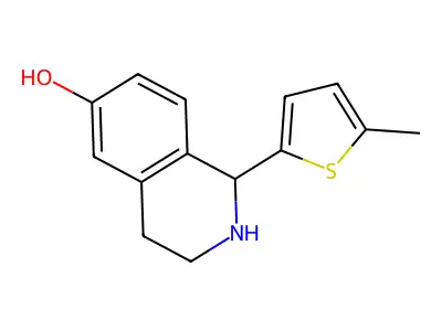 1-(5-Methylthiophen-2-yl)-1,2,3,4-tetrahydroisoquinolin-6-ol structure