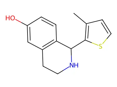 1-(3-Methylthiophen-2-yl)-1,2,3,4-tetrahydroisoquinolin-6-ol structure