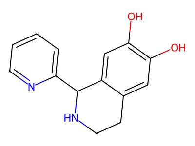1,2,3,4-Tetrahydro-1-(2-pyridinyl)-6,7-isoquinolinediol structure
