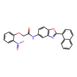 N-[2-(Naphthalen-1-yl)-1,3-benzoxazol-5-yl]-2-(2-nitrophenoxy)acetamide structure