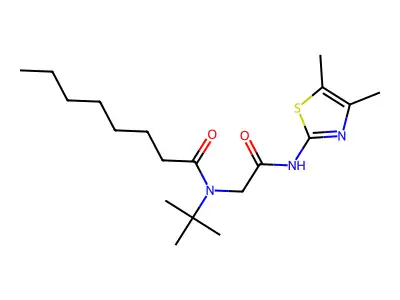 N-tert-Butyl-N-{2-[(4,5-dimethyl-1,3-thiazol-2-yl)amino]-2-oxoethyl}octanamide structure