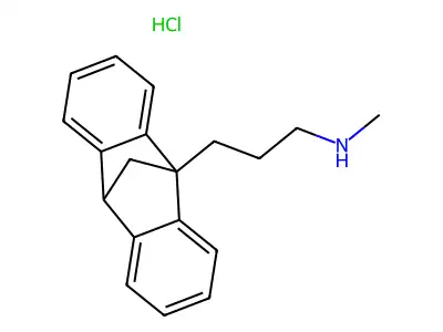 9-methylaminopropyl-9,10-dihydro-9,10-methanoanthracene.HCl structure