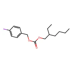 Carbonic acid, 2-ethylhexyl p-iodobenzyl ester structure