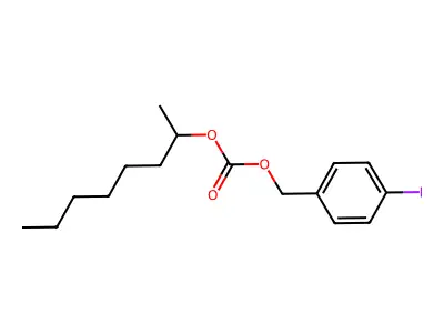 Carbonic acid, (4-iodophenyl)methyl 1-methylheptyl ester structure