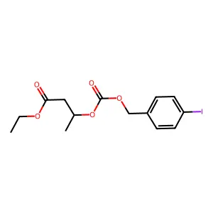 Carbonic acid 2-ethoxycarbonyl-1-methylethyl 4-iodobenzyl ester structure
