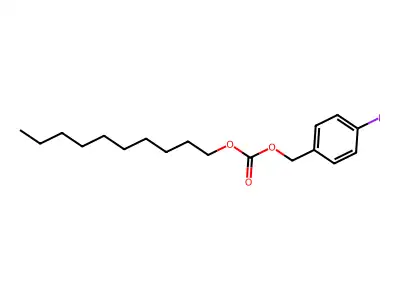 Carbonic acid, decyl (4-iodophenyl)methyl ester structure