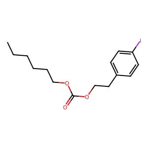 Carbonic acid, hexyl p-iodophenethyl ester structure