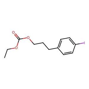 Ethyl 3-(4-iodophenyl)propyl carbonate structure