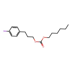 Carbonic acid, hexyl 3-(p-iodophenyl)propyl ester structure