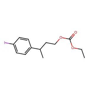 Carbonic acid ethyl 3-(p-iodophenyl)butyl ester structure