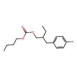 Carbonic acid, butyl ester, ester with 2-(p-iodobenzyl)butanol structure