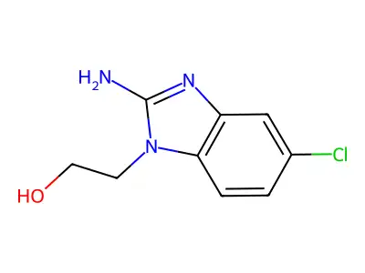 2-(2-Amino-5-chlorobenzimidazol-1-yl)ethanol structure