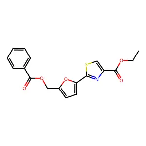 Ethyl 2-{5-[(benzoyloxy)methyl]furan-2-YL}-1,3-thiazole-4-carboxylate structure