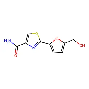 4-Thiazolecarboxamide, 2-(5-(hydroxymethyl)-2-furanyl)- structure