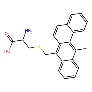 S-[(12-methyltetraphen-7-yl)methyl]cysteine structure
