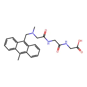 N-methyl-N-[(10-methylanthracen-9-yl)methyl]glycylglycylglycine structure