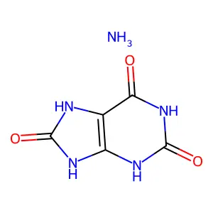 1H-Purine-2,6,8(3H)-trione, 7,9-dihydro-, ammonium salt (1:1) structure