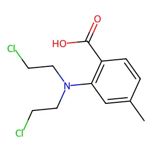 p-Toluic acid, 2-bis(2-chloroethyl)amino- structure