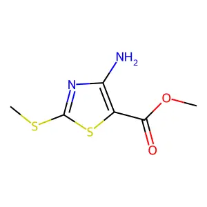 Methyl 4-amino-2-(methylsulfanyl)-1,3-thiazole-5-carboxylate structure