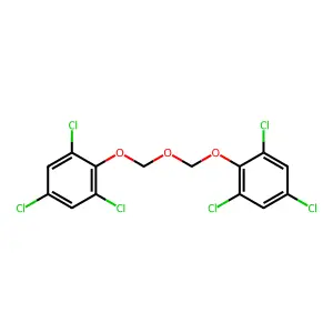 Benzene, 1,1'-[oxybis(methyleneoxy)]bis[2,4,6-trichloro- structure