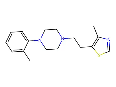 Piperazine, 1-(2-methylphenyl)-4-[2-(4-methyl-5-thiazolyl)ethyl]- structure