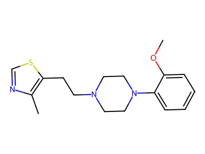 Piperazine, 1-(2-methoxyphenyl)-4-[2-(4-methyl-5-thiazolyl)ethyl]- structure