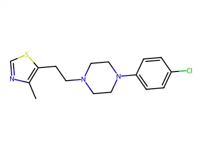 Piperazine, 1-(4-chlorophenyl)-4-[2-(4-methyl-5-thiazolyl)ethyl]- structure