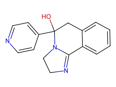 Imidazo(2,1-a)isoquinolin-5-ol, 2,3,5,6-tetrahydro-5-(4-pyridyl)- structure