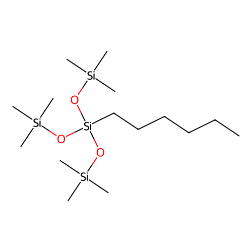 3-Hexyl-1,1,1,5,5,5-hexamethyl-3-((trimethylsilyl)oxy)trisiloxane structure