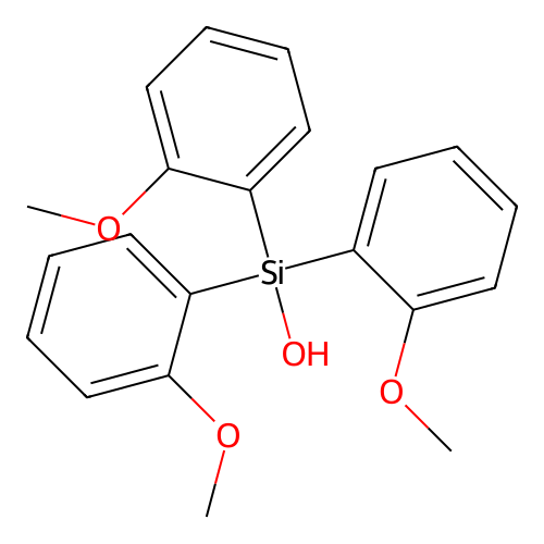Tris(2-methoxyphenyl)silanol structure