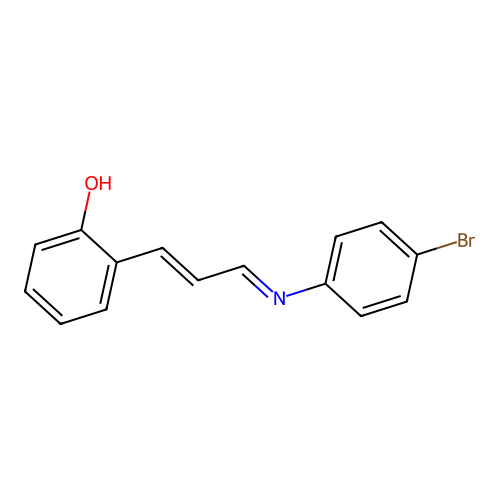 2-[3-(4-Bromophenyl)iminoprop-1-enyl]phenol structure