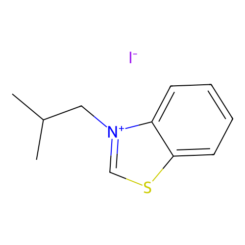 3-(2-Methylpropyl)-1,3-benzothiazol-3-ium iodide structure