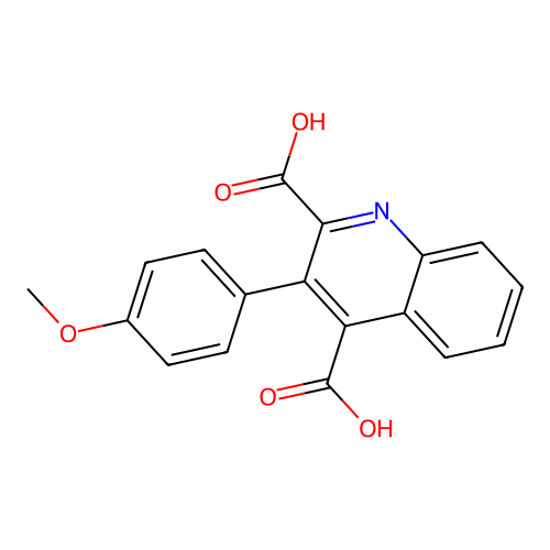 3-(4-Methoxyphenyl)quinoline-2,4-dicarboxylic acid structure