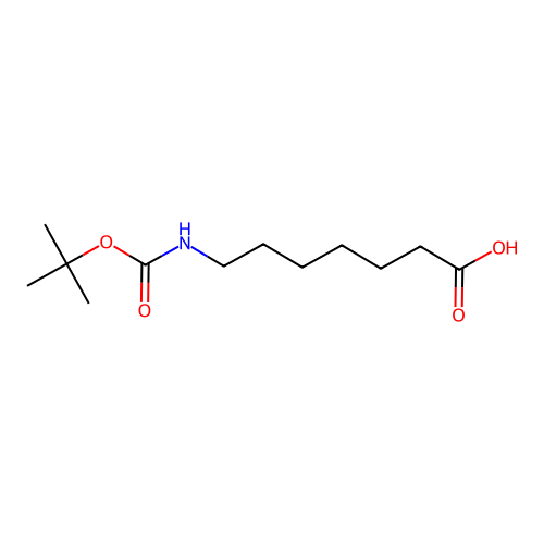 7-(((Tert-butoxy)carbonyl)amino)heptanoic acid structure