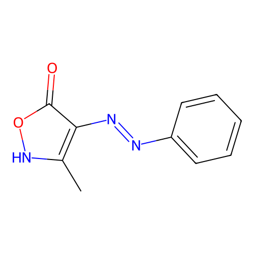 3-Methyl-4-(2-phenyldiazenyl)-5(2H)-isoxazolone structure