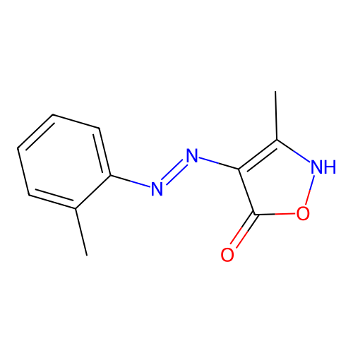 4,5-Isoxazoledione, 3-methyl-, 4-(o-tolylhydrazone) structure