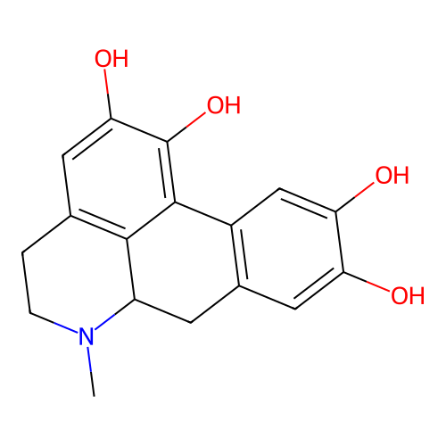 1,2,9,10-Tetrahydroxyaporphine structure