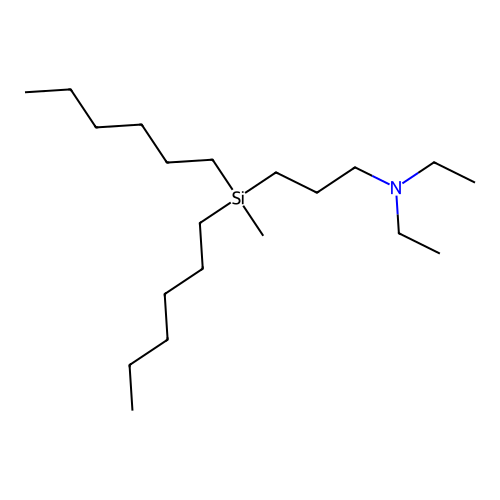 1-Propanamine, 3-(dihexylmethylsilyl)-N,N-diethyl- structure