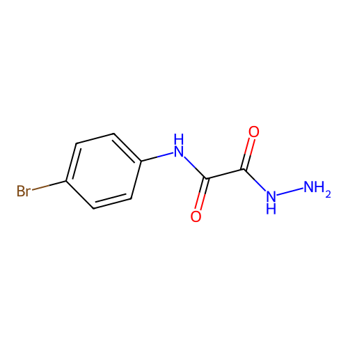 N-(4-bromophenyl)-2-hydrazinyl-2-oxoacetamide structure